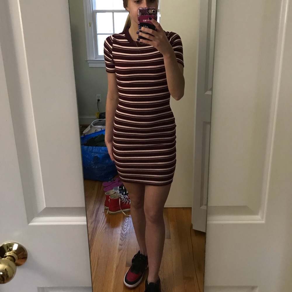 Ribbed H&M midi body con dress